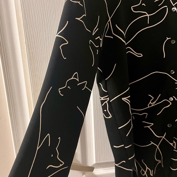 Babaton Abstract Fox Print Blouse - Picture 3 of 5